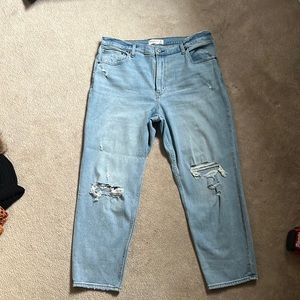 A&F mom high rise jeans